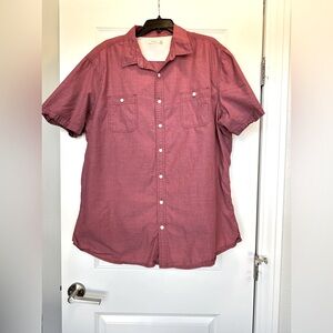 Sonoma Life +Style Men’s Red Button Down Shirt Size XXL